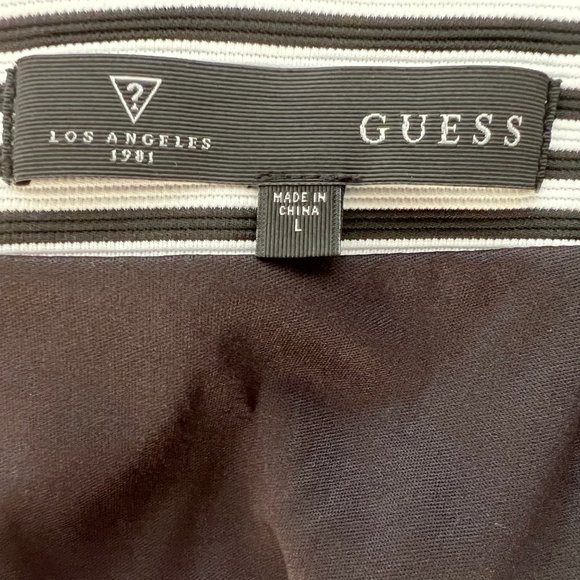 Guess black & white striped skirt with full zip back - Picture 3 of 3